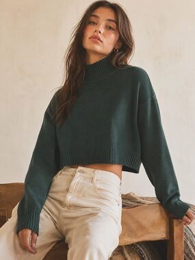 Aritzia Sunday Best Brendah Forest Green Sweater